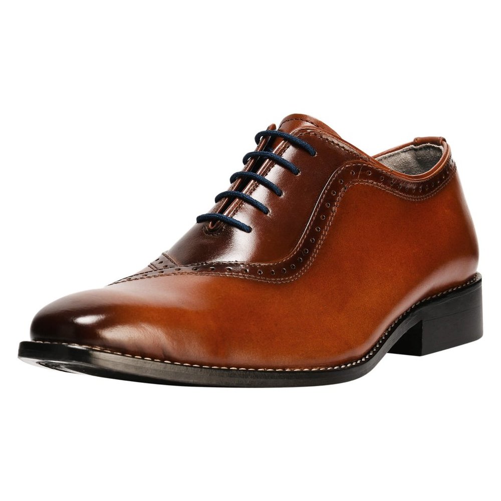 Classic Brown Leather Oxford Shoes